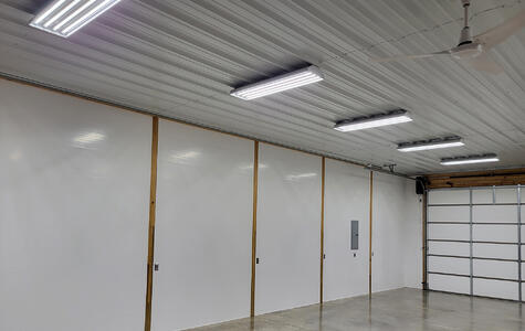 Trusscore Wall&CeilingBoard in Residential Garage