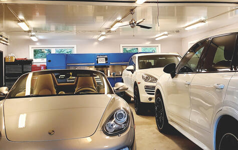 Trusscore Wall&CeilingBoard Installed in Residential Garage Ceiling