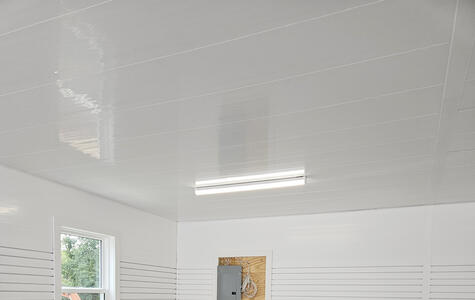 Trusscore Wall&CeilingBoard and SlatWall in Residential Garage