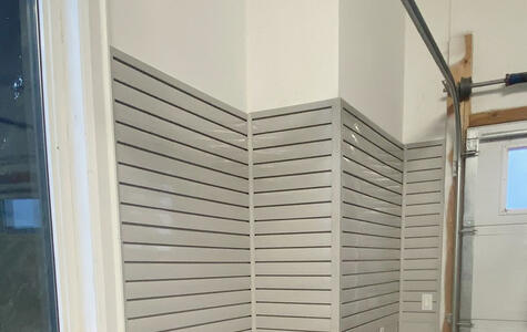 Trusscore Wall&CeilingBoard and SlatWall in Residential Garage