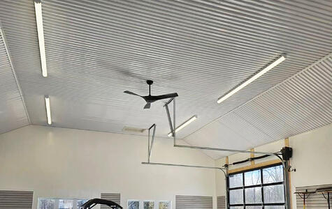 Trusscore Wall&CeilingBoard and RibCore in Residential Workshop Garage