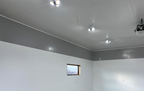 Trusscore Wall&CeilingBoard in a Residential Garage
