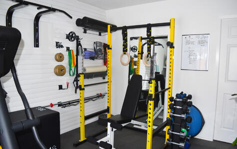 Trusscore Wall&CeilingBoard & SlatWall in a home gym