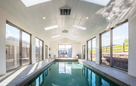 Trusscore Wall&CeilingBoard in a Residential Indoor Pool