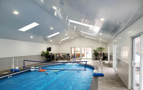 Trusscore Wall&CeilingBoard in a Residential Indoor Pool