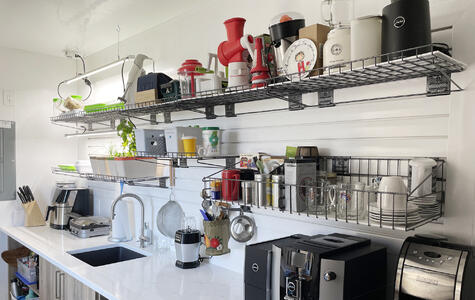 Trusscore SlatWall and Wall&CeilingBoard in a Residential Pantry