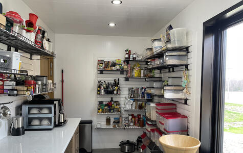 Trusscore SlatWall and Wall&CeilingBoard in a Residential Pantry