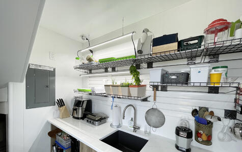 Trusscore SlatWall and Wall&CeilingBoard in a Residential Pantry