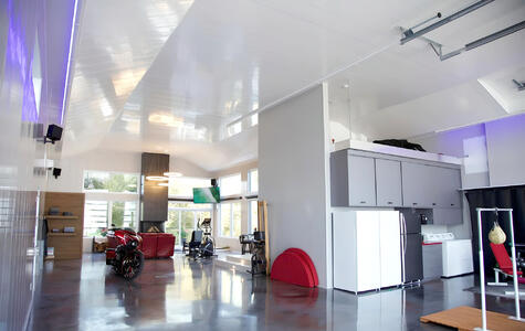 Trusscore Wall&CeilingBoard in Multi-Residential Gym Interior Space