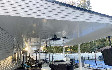 Trusscore Wall&CeilingBoard in Residential Sheltered Exterior Ceiling Trusscore Wall&CeilingBoard in Residential Sheltered Exterior Ceiling