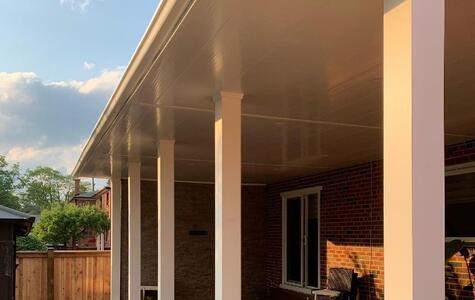 Trusscore Wall&CeilingBoard on a Residential Sheltered Exterior Ceiling