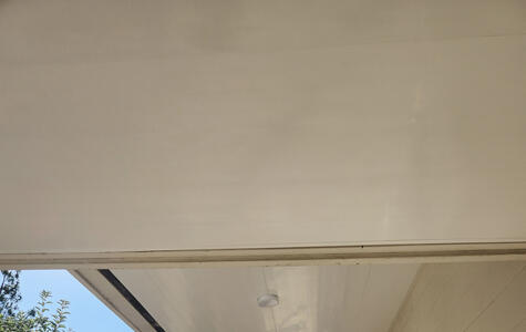 Trusscore Wall&CeilingBoard in a Church Sheltered Exterior Ceiling