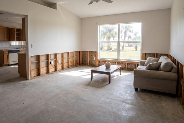 Unfinished living space